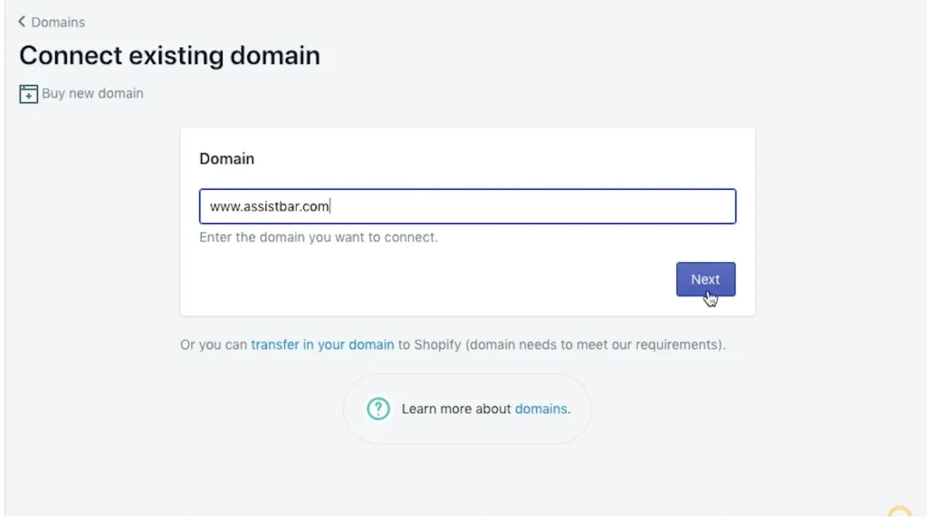 how to change your Shopify domain name