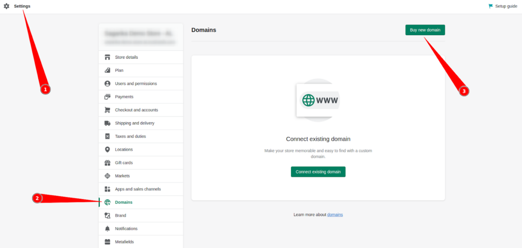 how to change your Shopify domain name