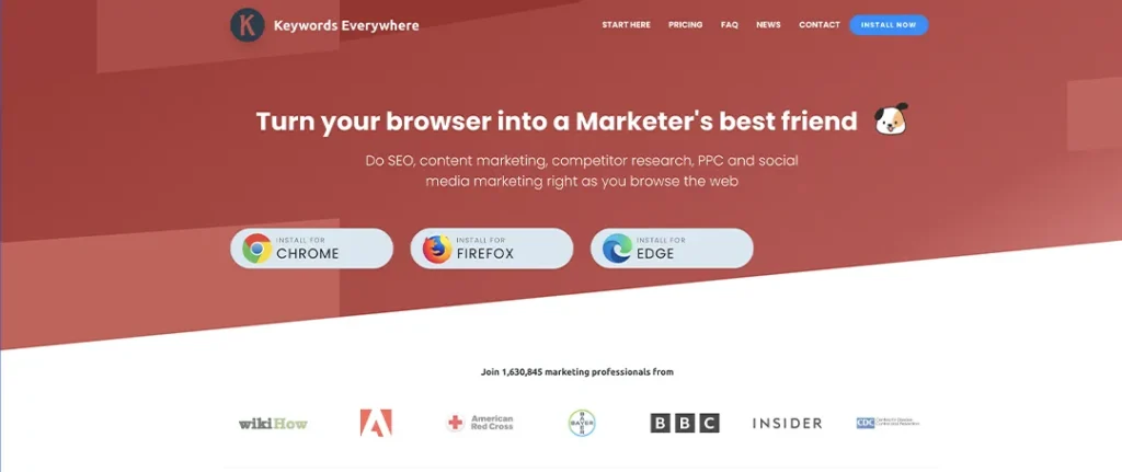Keywords Everywhere SEO Chrome extensions