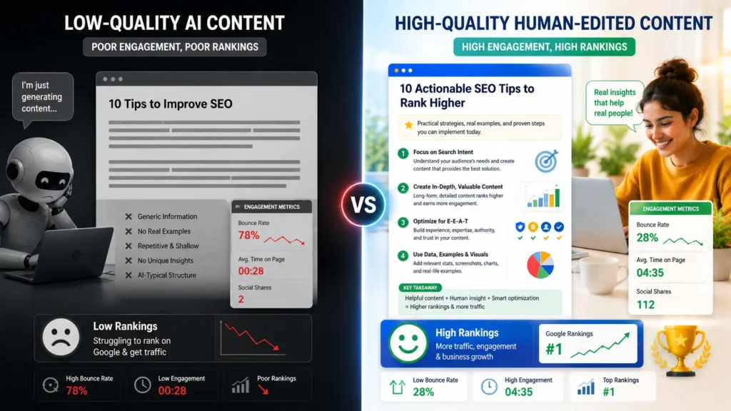 does ChatGPT generated text hurt SEO