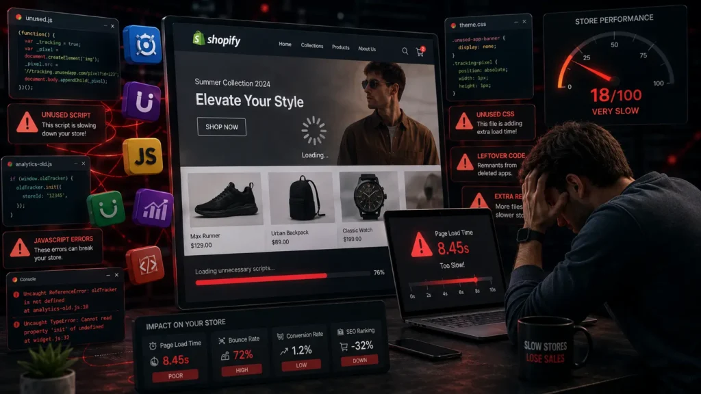 remove unused apps from Shopify