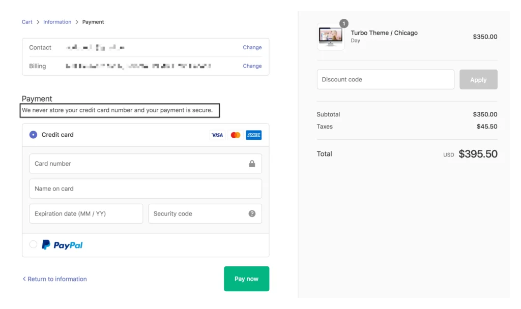 improve Shopify checkout page speed