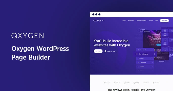 Oxygen Builder interface for custom WordPress site design