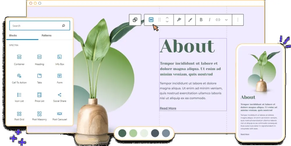 Spectra block editor addon for WordPress Gutenberg