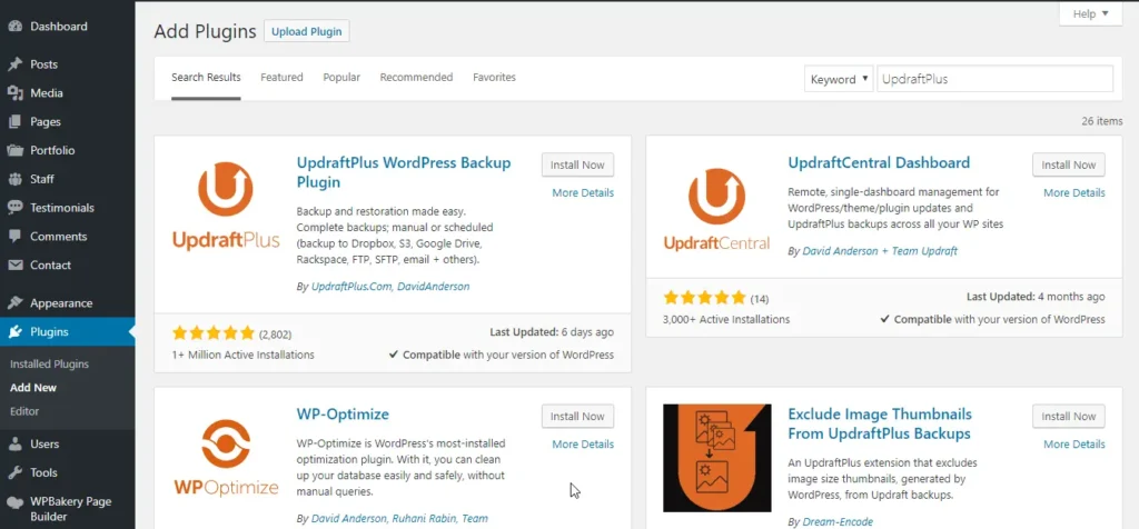 best backup plugins for wordpress beginners