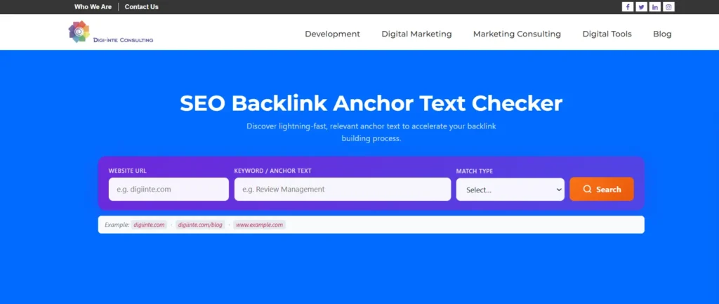 digiinet seo checker anchor text for seo